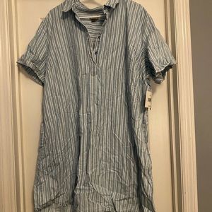 Falls Creek chambray three button dress